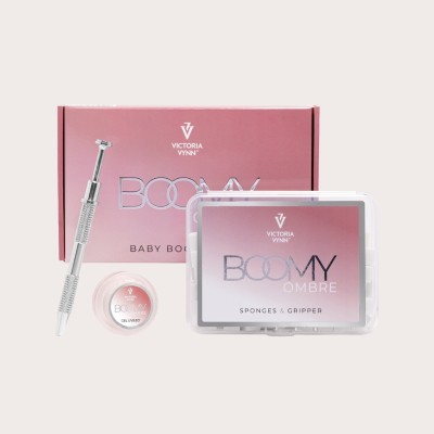 BOOMY OMBRE Set Victoria Vynn con gel blanco, gripper y 96 esponjas para Baby Boomer y degradados