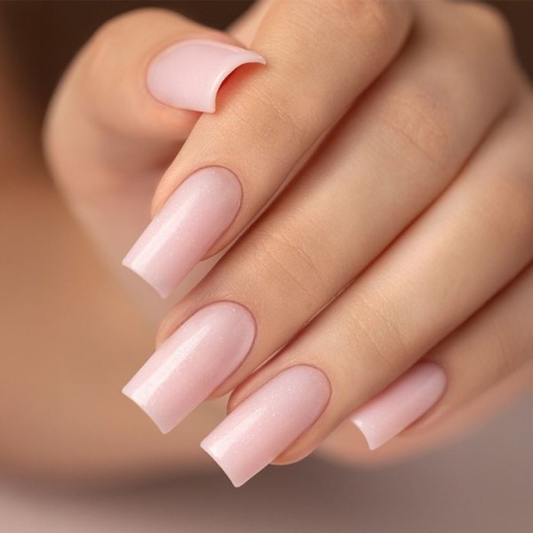 Poligel Líquido Silver Haze 15 ml | Rosa perlado con destellos plata