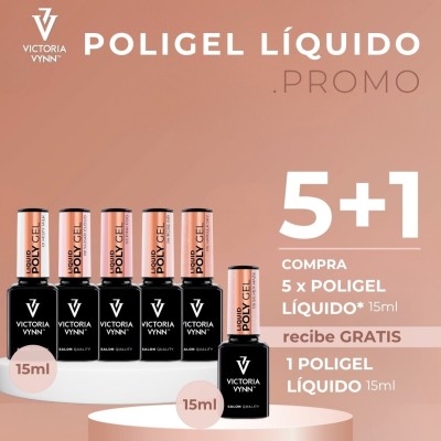 Pack Promocional de 6 colores Poligel Líquido 15 ml