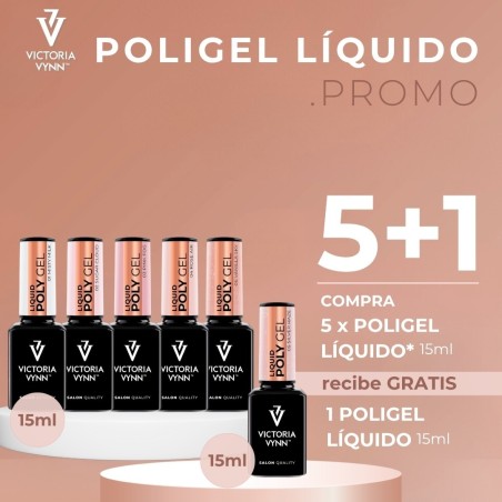 Pack Promocional de 6 colores Poligel Líquido 15 ml