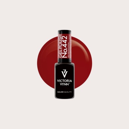 Esmalte gel rojo fucsia 442 Sex Revolution de la colección Ladies Love Red con acabado brillante profesional