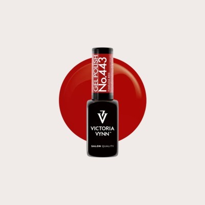 Esmalte gel rojo clásico 443 Timeless Red de la colección Ladies Love Red con acabado brillante profesional