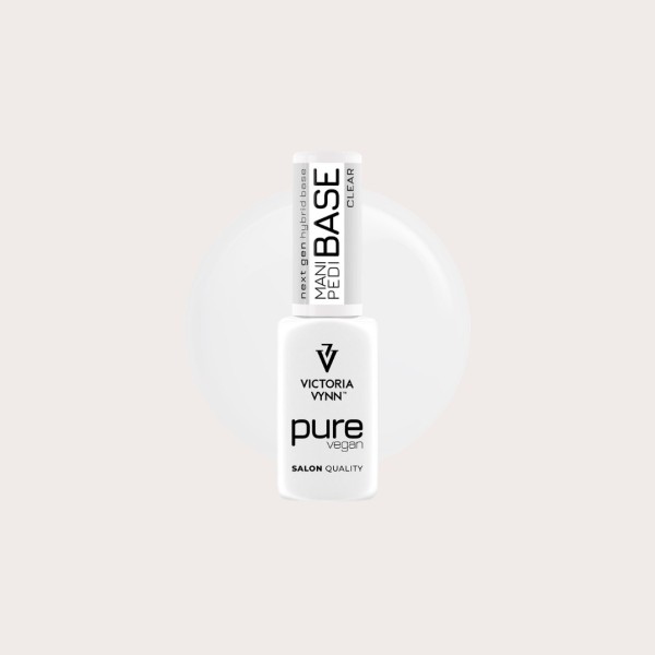 Pure Vegan Mani Pedi Base Clear 8 ml | Base Híbrida Transparente