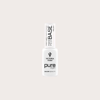 Pure Vegan Mani Pedi Base Milky 8 ml base híbrida milky para manicura y pedicura Victoria Vynn