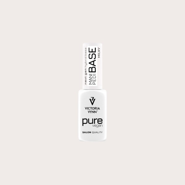 Pure Vegan Mani Pedi Base Milky 8 ml base híbrida milky para manicura y pedicura Victoria Vynn