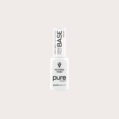 Pure Vegan Mani Pedi Base Milky 8 ml base híbrida milky para manicura y pedicura Victoria Vynn