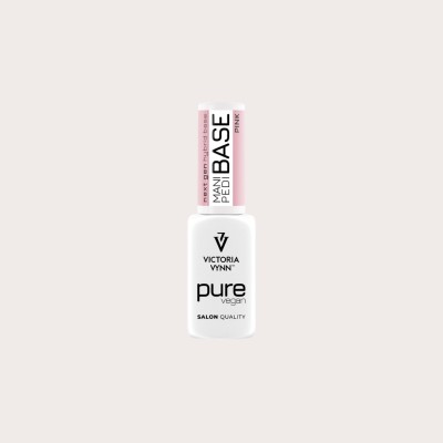 Pure Vegan Mani Pedi Base Pink 8 ml base híbrida rosa para manicura y pedicura Victoria Vynn