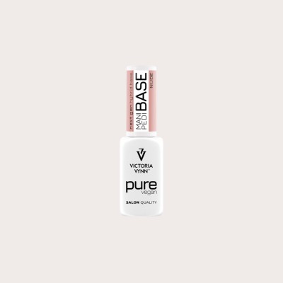 Pure Vegan Mani Pedi Base Nude 8 ml base híbrida beige nude para manicura y pedicura Victoria Vynn