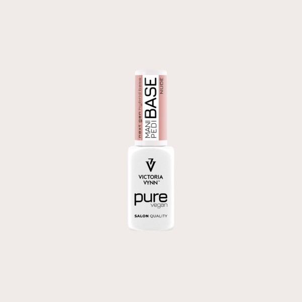 Pure Vegan Mani Pedi Base Nude 8 ml base híbrida beige nude para manicura y pedicura Victoria Vynn