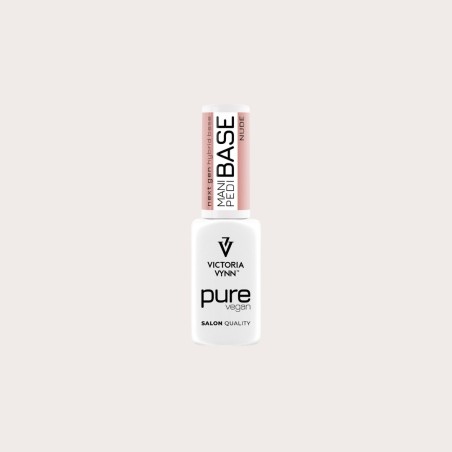 Pure Vegan Mani Pedi Base Nude 8 ml base híbrida beige nude para manicura y pedicura Victoria Vynn
