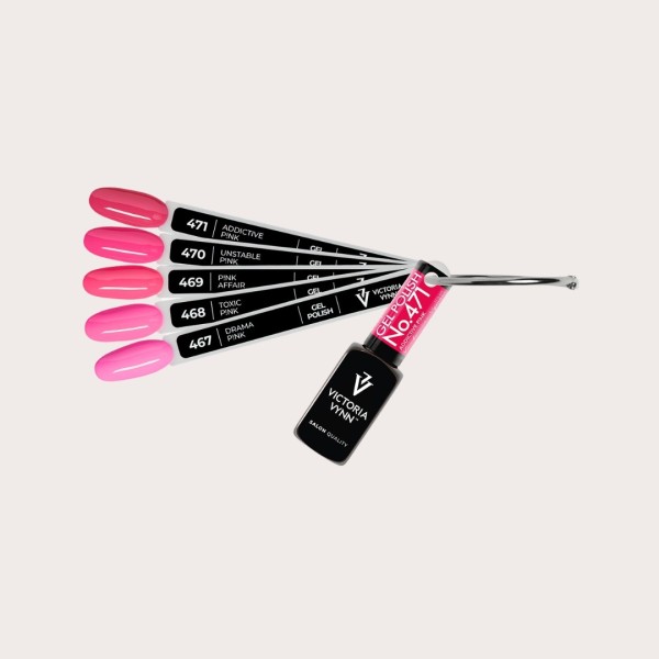 Pack Gel Polish Pink Scandal + Hello Base + Top Oh! My Gloss | Victori