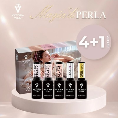 Pack Magia di Perla Victoria Vynn con Gel Polish perlados y Mega Base Milky White gratis 2