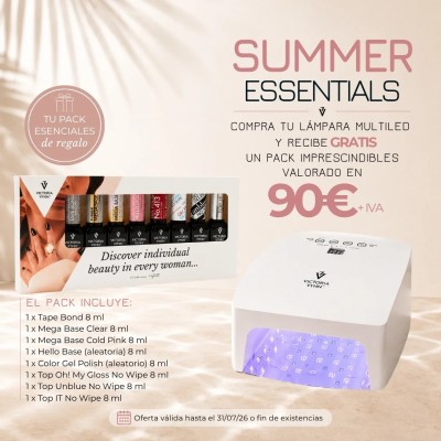 Lámpara UV LED MULTILED Victoria Vynn con pack de productos profesionales de regalo 2