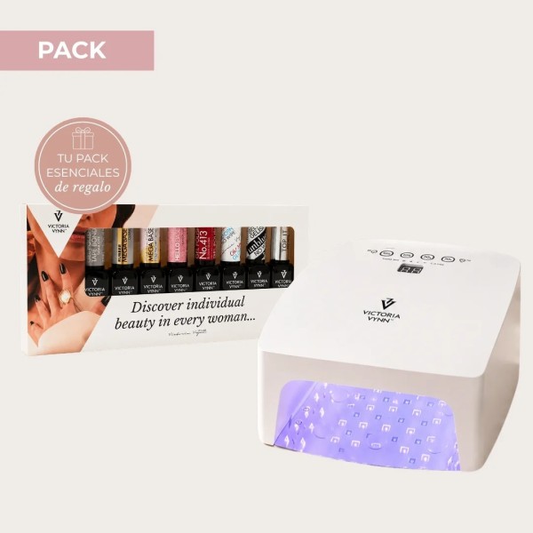Lámpara UV LED MULTILED Victoria Vynn con pack de productos profesionales de regalo