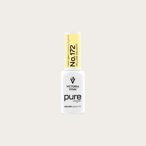 Pure Vegan Creamy Hybrid 172 Yellow Delight esmalte semipermanente amarillo cálido Victoria Vynn