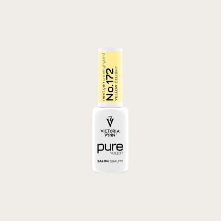 Pure Vegan Creamy Hybrid 172 Yellow Delight esmalte semipermanente amarillo cálido Victoria Vynn