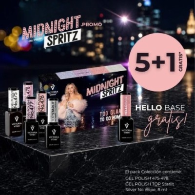 Pack Midnight Spritz Victoria Vynn con 4 Gel Polish y Top Starlit Silver No Wipe 2