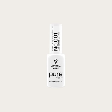 Pure Vegan Creamy Hybrid 001 Absolute White esmalte híbrido vegano blanco