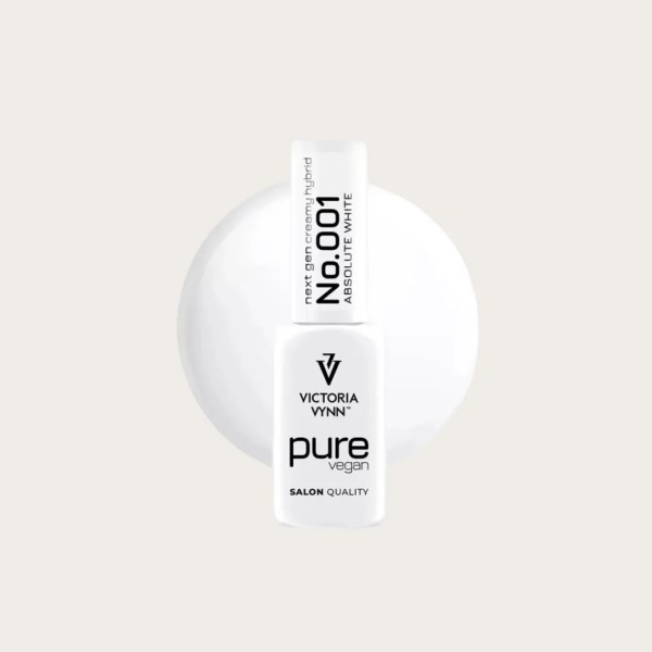 Pure Vegan Creamy Hybrid 001 Absolute White esmalte blanco vegano Victoria Vynn