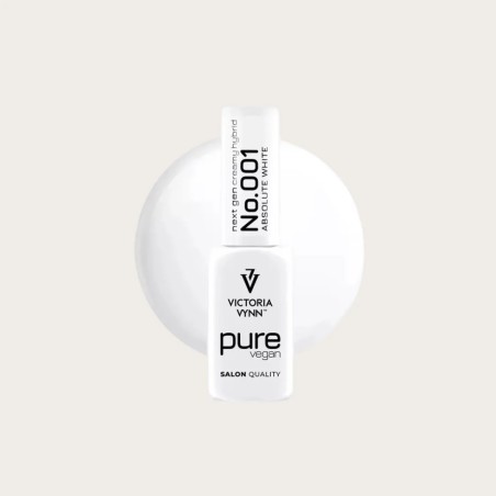 Pure Vegan Creamy Hybrid 001 Absolute White esmalte blanco vegano Victoria Vynn