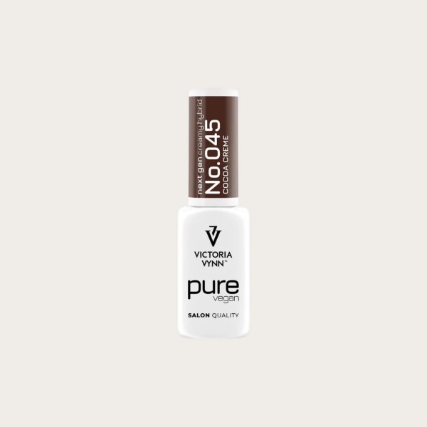 Pure Vegan Creamy Hybrid 045 Cocoa Creme esmalte híbrido vegano marrón