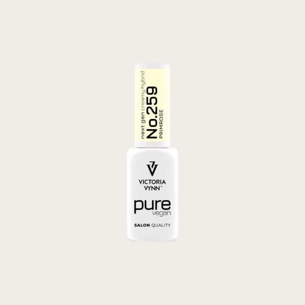Pure Vegan Creamy Hybrid 259 Primrose esmalte híbrido vegano amarillo