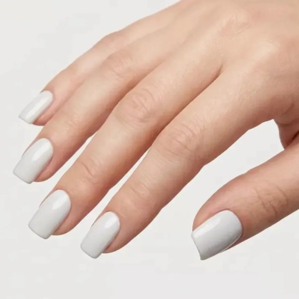 Pure Vegan Creamy Hybrid 262 Stella Mozzarella esmalte blanco lechoso en manicura