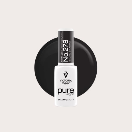 Pure Vegan Creamy Hybrid 278 Stone Shadow esmalte híbrido vegano gris oscuro