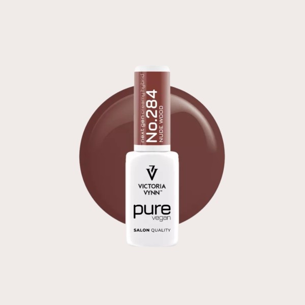 Pure Vegan Creamy Hybrid 284 Nude Wood esmalte híbrido vegano marrón nude