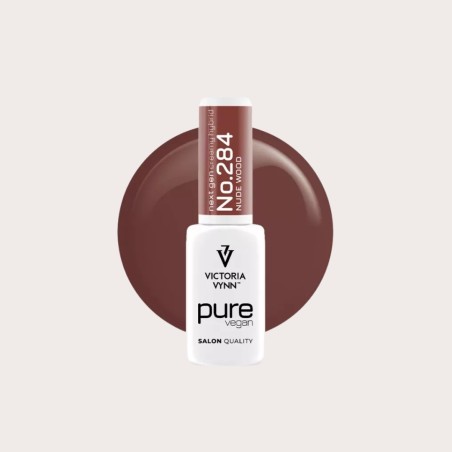 Pure Vegan Creamy Hybrid 284 Nude Wood esmalte híbrido vegano marrón nude