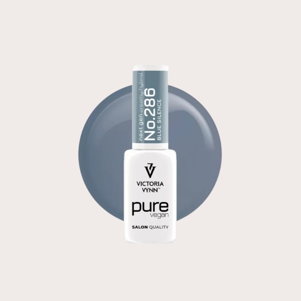 Pure Vegan Creamy Hybrid 286 Blue Silence esmalte híbrido vegano azul grisáceo
