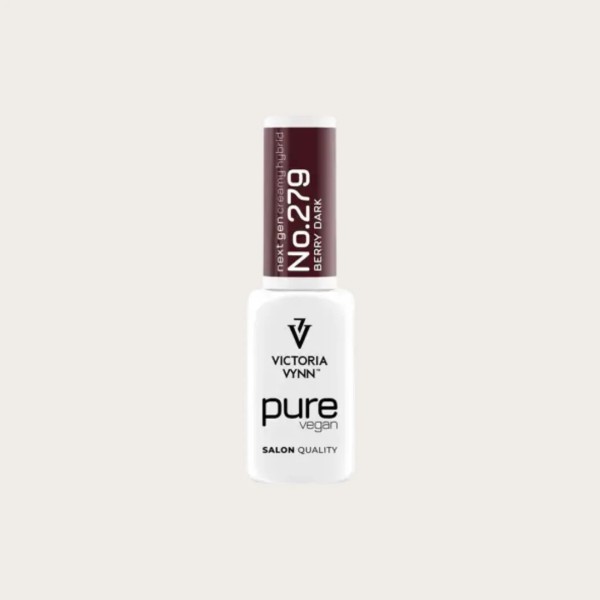 Esmalte semipermanente Pure Vegan Creamy Hybrid 279 Berry Dark Victoria Vynn bote de 8 ml