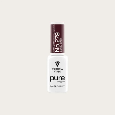 Esmalte semipermanente Pure Vegan Creamy Hybrid 279 Berry Dark Victoria Vynn bote de 8 ml