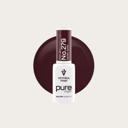  Pure Vegan Creamy Hybrid 279 Berry Dark Victoria Vynn con muestra de color ciruela oscuro