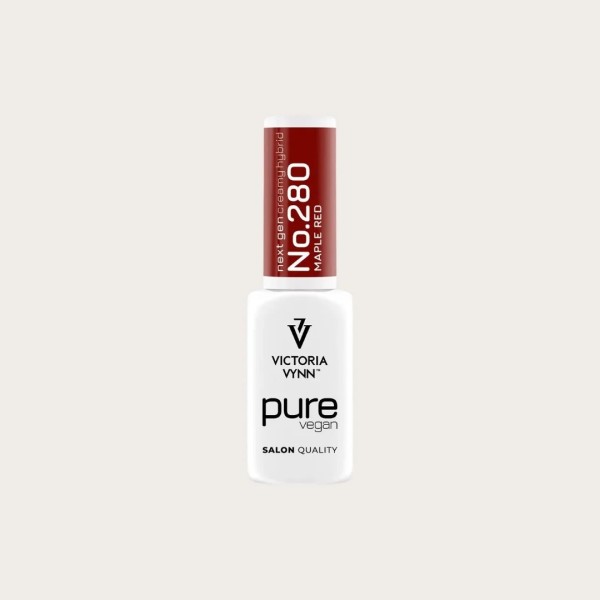 Esmalte semipermanente Pure Vegan Creamy Hybrid 280 Maple Red Victoria Vynn bote de 8 ml
