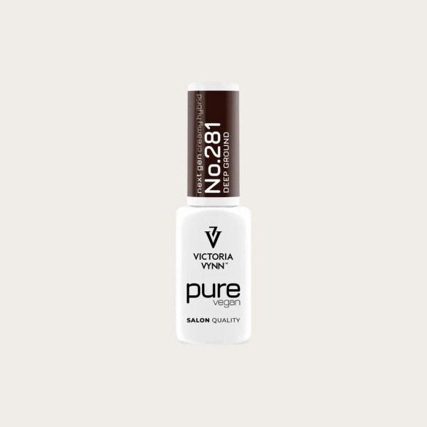 PURE VEGAN 281 Deep Ground esmalte semipermanente marrón chocolate Victoria Vynn