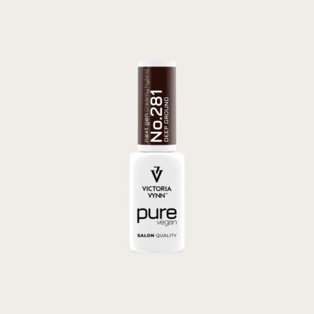 PURE VEGAN 281 Deep Ground esmalte semipermanente marrón chocolate Victoria Vynn
