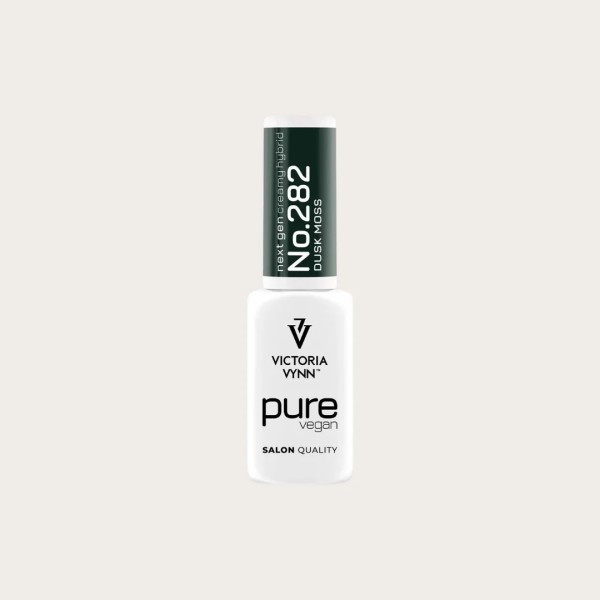 PURE VEGAN CREAMY HYBRID 282 Dusk Moss esmalte híbrido verde musgo