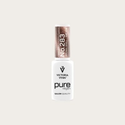 Pure Vegan Creamy Hybrid 283 Cat Eye Brown Spell esmalte híbrido marrón con efecto cat eye
