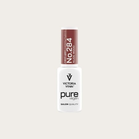 Pure Vegan Creamy Hybrid 284 Nude Wood esmalte híbrido marrón nude