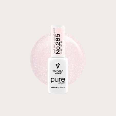  Pure Vegan 285 muestra de color rosa claro con partículas