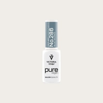 Esmalte híbrido vegano Pure Vegan Creamy Hybrid 286 Blue Silence de Victoria Vynn en tono azul grisáceo