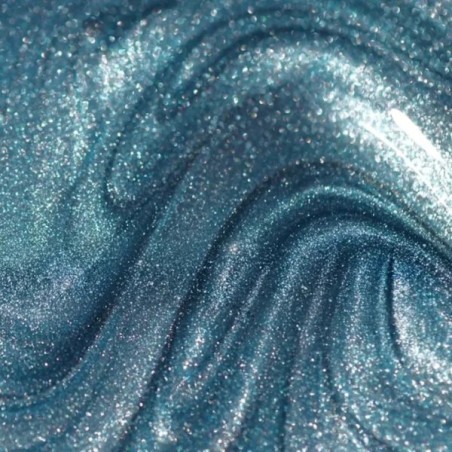  Pure Vegan Creamy Hybrid 287 Shade of Rain textura azul grisácea con partículas magnéticas