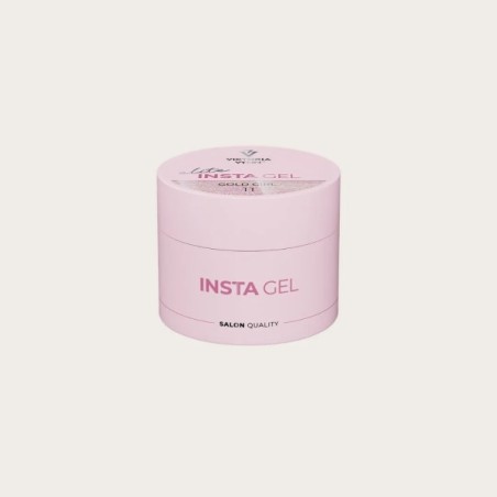 gel constructor rosa claro con partículas doradas