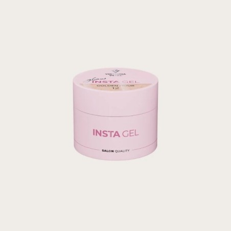  gel constructor rosa claro con partículas doradas