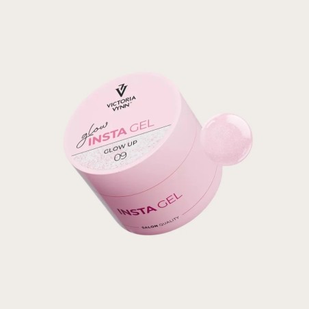 Victoria Vynn Insta Gel Glow Up 09, gel constructor rosa con brillo