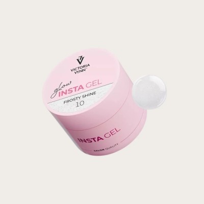 Victoria Vynn Insta Gel Frosty Shine 10, gel constructor blanco con brillo