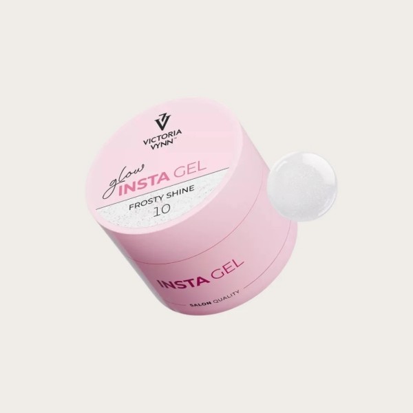 Victoria Vynn Insta Gel Frosty Shine 10, gel constructor blanco con brillo
