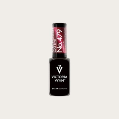 Gel Polish 479 Cat Eye Velvet Ruby esmalte semipermanente rojo rubí con efecto magnético de Victoria Vynn