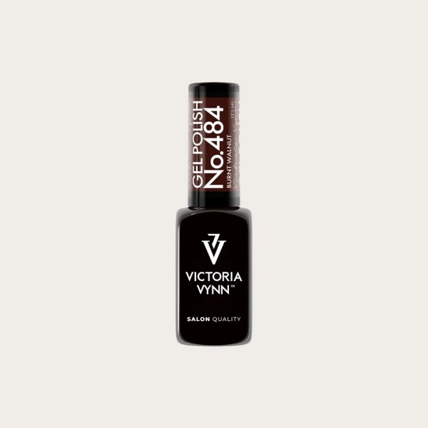 Gel Polish 484 Burnt Walnut esmalte semipermanente marrón oscuro de Victoria Vynn